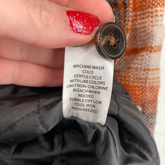 Flag & Anthem Bozeman Filled Shirt Jacket Mens Medium Rust Black Plaid Outdoors - Picture 9 of 15